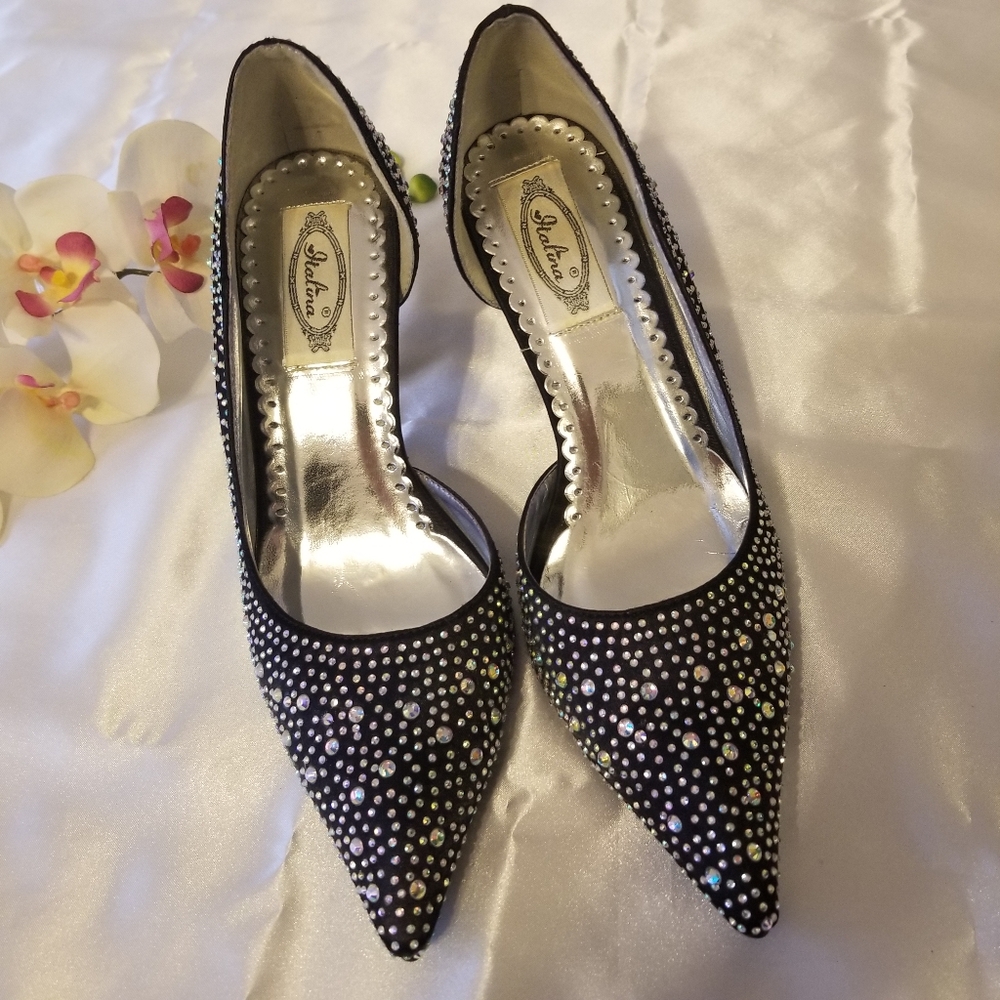 Italina AB Rhinestones Shoes size 8 1/2